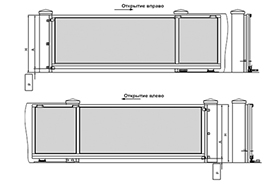 Darvozalarni chap yoki o‘ng tomonga ochiladigan tarzda o‘rnatish mumkin